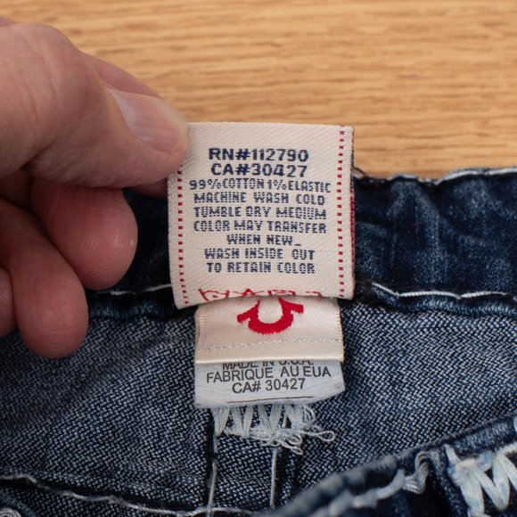 True Religion Joey Super T Straight 28 (27 X 32) Women's Denim Jeans Medium Wash - Picture 13 of 14